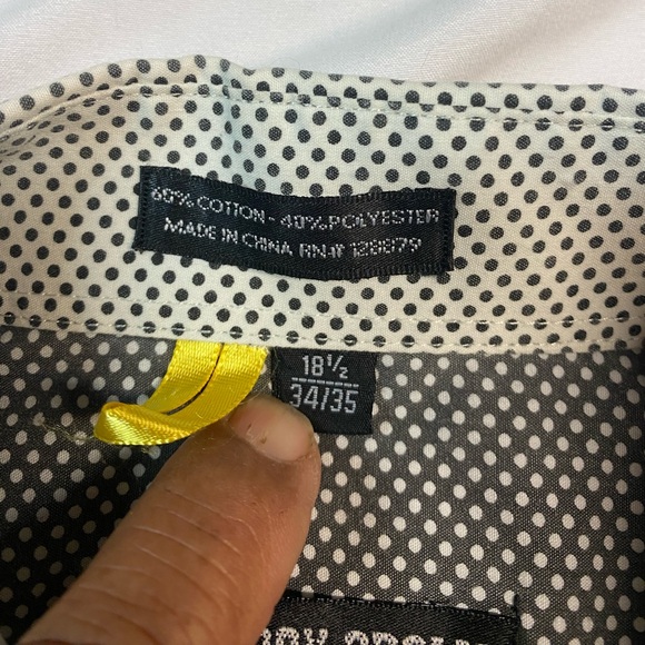 Stacy Adams Long Sleeve Button Up Shirt Men’s 18-18 1/2 -34/35 - Picture 4 of 4